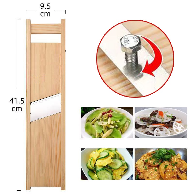 Wooden Vegetable Peeler Stainless Steel Slicer And Grater Tool 1