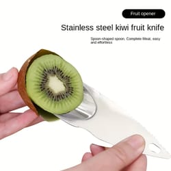 stainless steel kiwi knife and fruit pulp scoop