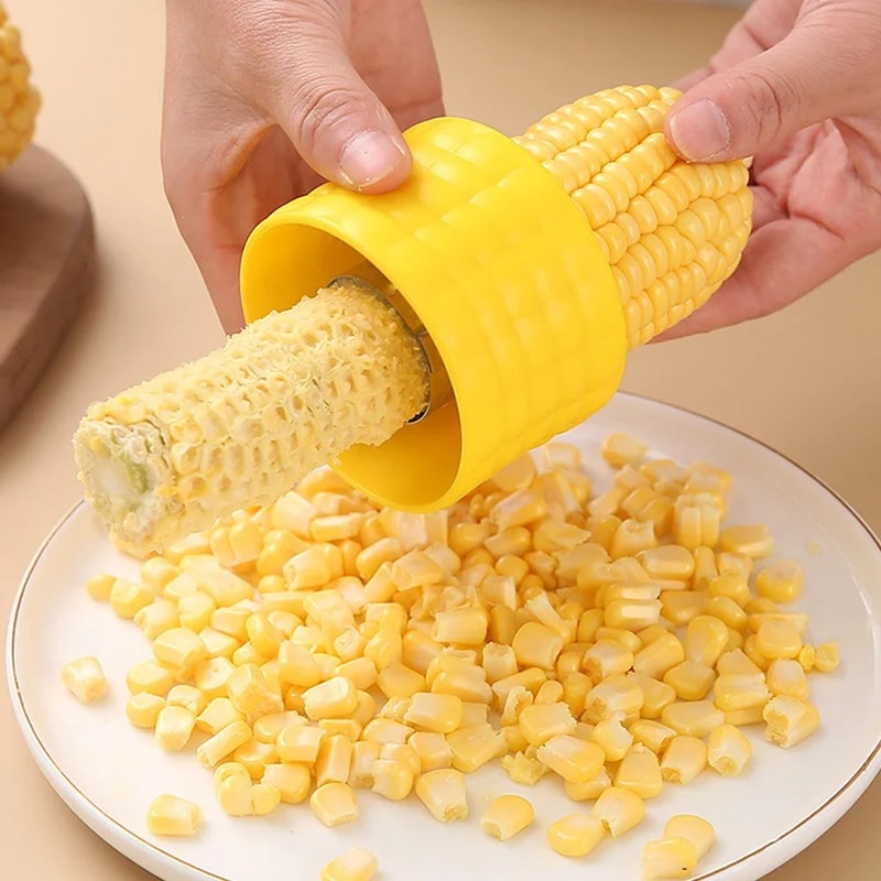 Corn Stripper Cob Cutter and Corn Peeler Kitchen Tool