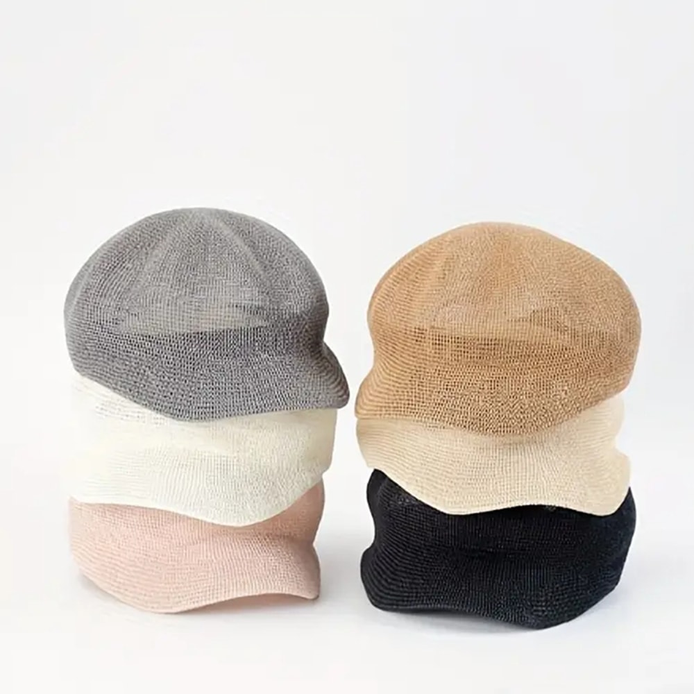 Womens Octagonal Straw Sun Hat Breathable Beach Painter Cap 2