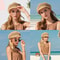 Womens Octagonal Straw Sun Hat Breathable Beach Painter Cap 5