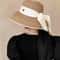 Womens Straw Sun Hat With Bow And Wide Brim 4