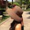 Womens Straw Sun Hat With Bow And Wide Brim 5