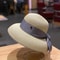 Womens Straw Sun Hat With Bow And Wide Brim 10