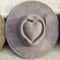 Heart Crown Hat Wide Brim Suede Fedora For Women And Men 3