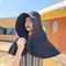 Womens Wide Brim Sun Hat With Neck Flap And Ponytail Hole 2