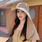 Womens Wide Brim Sun Hat With Neck Flap And Ponytail Hole 3