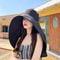 Womens Wide Brim Sun Hat With Neck Flap And Ponytail Hole 4