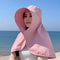Womens Wide Brim Sun Hat With Neck Flap And Ponytail Hole 8