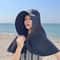 Womens Wide Brim Sun Hat With Neck Flap And Ponytail Hole 7