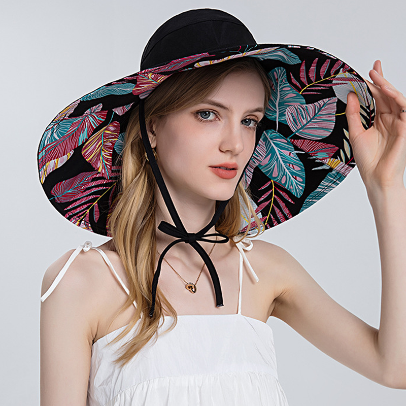 Foldable Wide Brim Sun Hat With Adjustable UV Shade For Beach Fishing Hiking 0