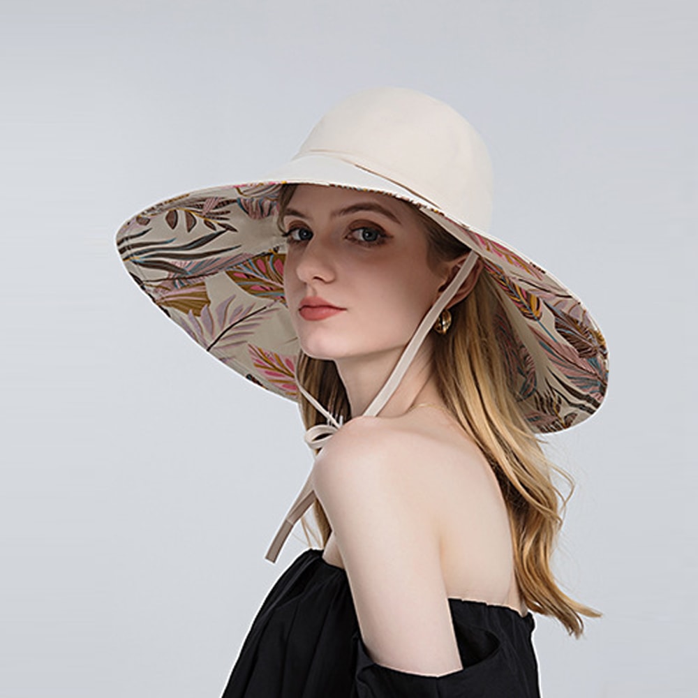 Foldable Wide Brim Sun Hat With Adjustable UV Shade For Beach Fishing Hiking 7