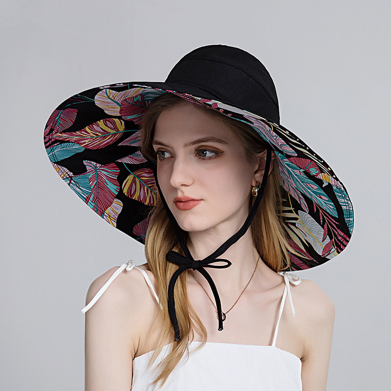 Foldable Wide Brim Sun Hat With Adjustable UV Shade For Beach Fishing Hiking 6