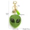 Alien Crystal Keychain with Green Tassel Bag Charm
