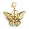 Colorful Rhinestone Butterfly Keychain Gold Bag Charm For Women 1