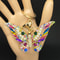 Colorful Rhinestone Butterfly Keychain Gold Bag Charm For Women 4