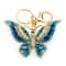 Colorful Rhinestone Butterfly Keychain Gold Bag Charm For Women 6