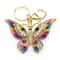Colorful Rhinestone Butterfly Keychain Gold Bag Charm For Women 7