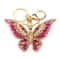 Colorful Rhinestone Butterfly Keychain Gold Bag Charm For Women 8