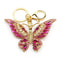 Colorful Rhinestone Butterfly Keychain Gold Bag Charm For Women 8