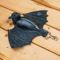 Handmade Bat Wallet Keychain Genuine Leather Coin Purse