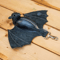 Handmade Bat Wallet Keychain Genuine Leather Coin Purse