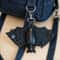 Handmade Bat Wallet Keychain Genuine Leather Coin Purse