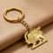 Persian Lion Sun Keychain Stainless Steel Iran Flag Keyring 0