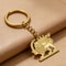 Persian Lion Sun Keychain Stainless Steel Iran Flag Keyring 0