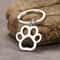 Silver Stainless Steel Dog Paw Keychain For Car Keys And Pet Lover Gifts 0