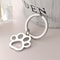 Silver Stainless Steel Dog Paw Keychain For Car Keys And Pet Lover Gifts 1