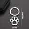 Silver Stainless Steel Dog Paw Keychain For Car Keys And Pet Lover Gifts 2