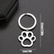 Silver Stainless Steel Dog Paw Keychain For Car Keys And Pet Lover Gifts 2