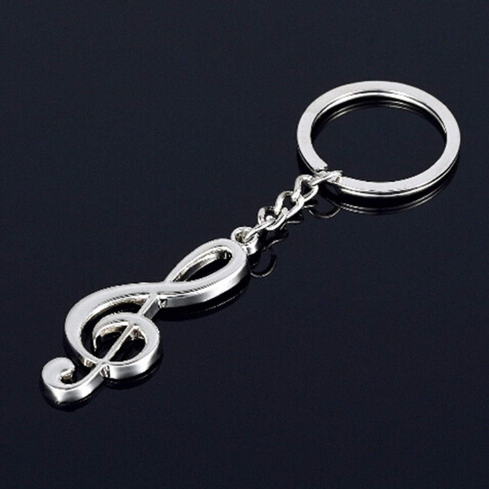 Treble Clef Metal Keychain Music Note Keyring Gift for Musicians