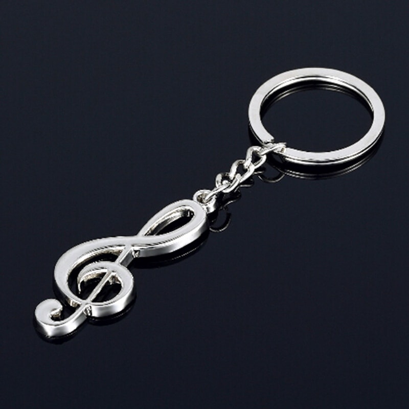 Treble Clef Metal Keychain Music Note Keyring Gift for Musicians