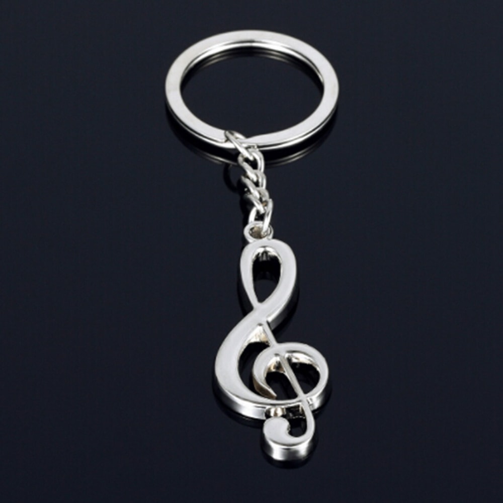 Treble Clef Metal Keychain Music Note Keyring Gift for Musicians