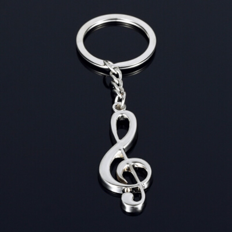Treble Clef Metal Keychain Music Note Keyring Gift for Musicians