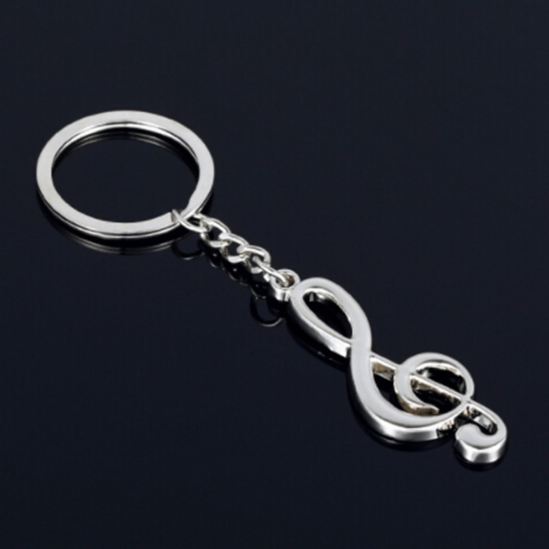 Treble Clef Metal Keychain Music Note Keyring Gift for Musicians
