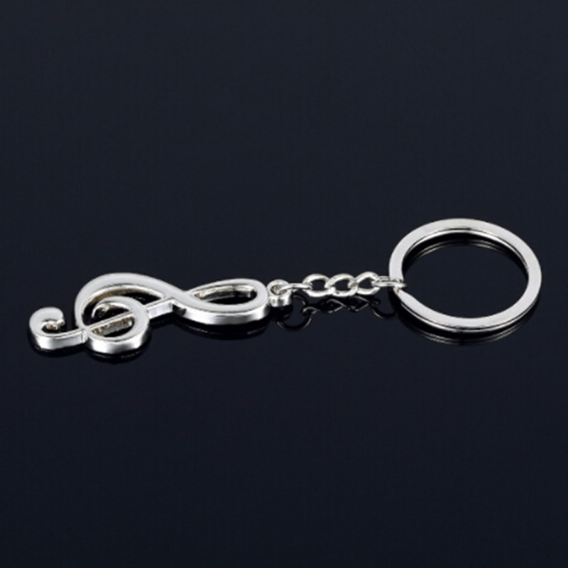 Treble Clef Metal Keychain Music Note Keyring Gift for Musicians