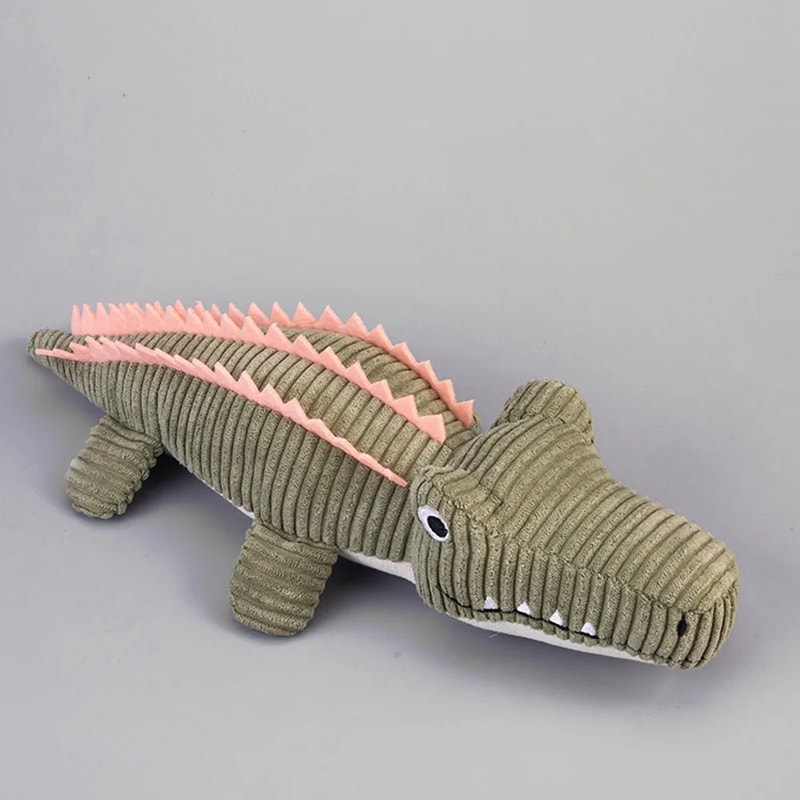 Crocodile Squeaky Dog Toy Plush Puppy Chew Toy 4