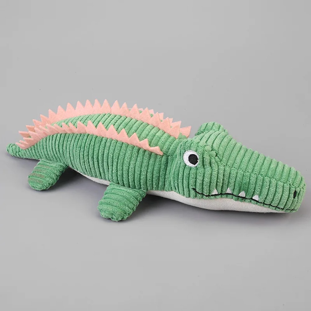 Crocodile Squeaky Dog Toy Plush Puppy Chew Toy 7