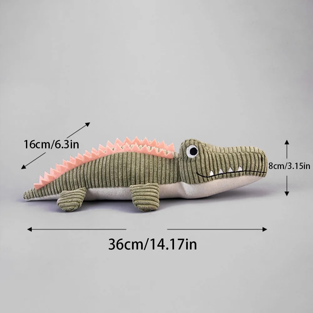 Crocodile Squeaky Dog Toy Plush Puppy Chew Toy 5