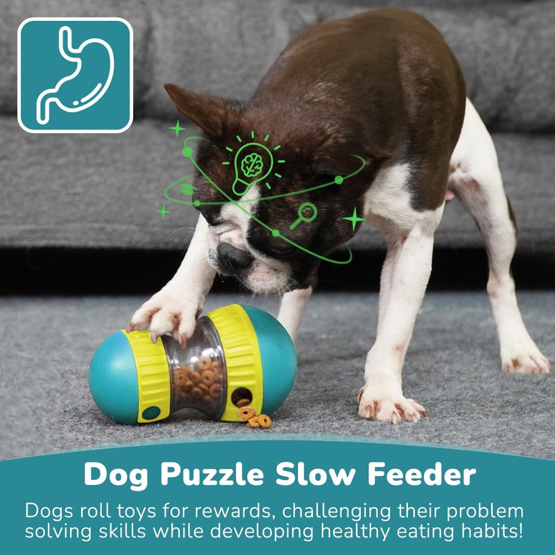 Adjustable Slow Feeder Ball and Dog Puzzle Toy for Treats
