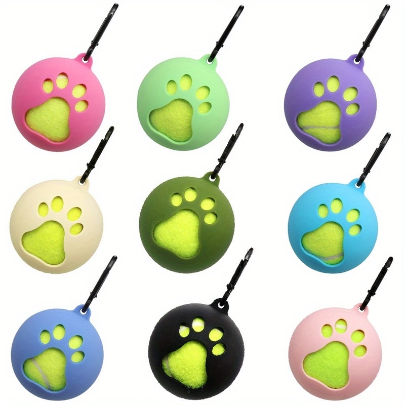 Tennis Ball Holder With Carabiner For Hands Free Dog Walks And Training 2