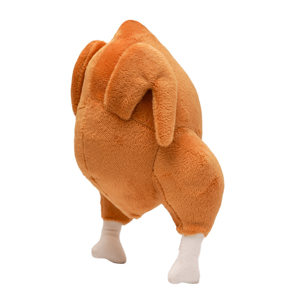 Roast Chicken Squeaky Dog Toy Plush Crinkle Chew Toy for Dogs and Cats