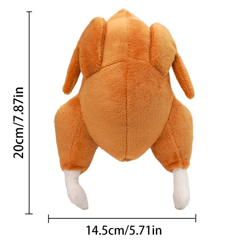 Roast Chicken Squeaky Dog Toy Plush Crinkle Chew Toy for Dogs and Cats