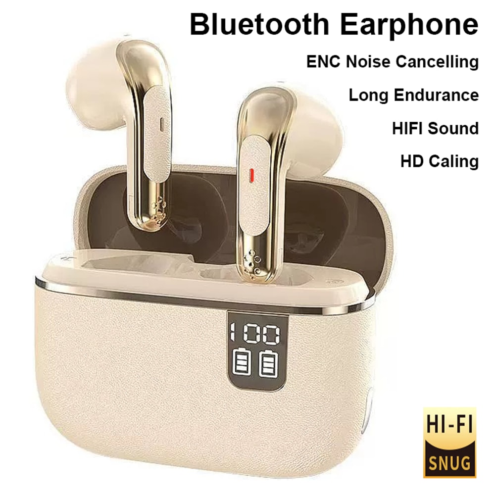 Bluetooth Wireless Earbuds with ENC Noise Reduction and Dual Connection