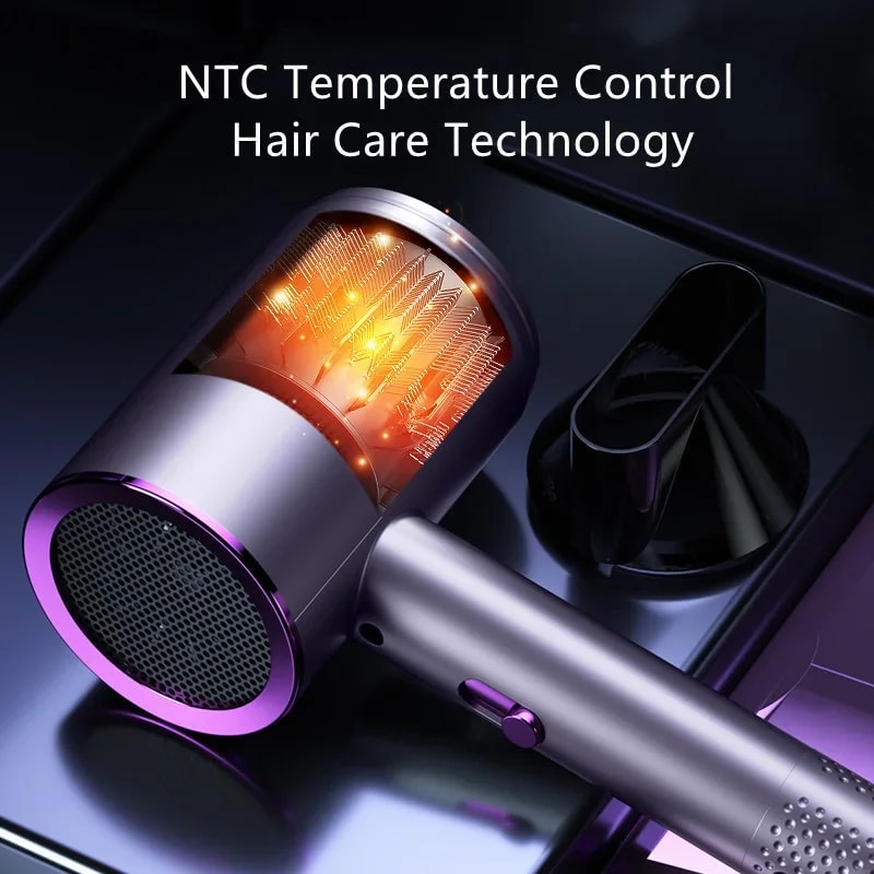 Professional High Speed Portable Ionic Hair Dryer Low Noise, Fast Drying, Negative Ion