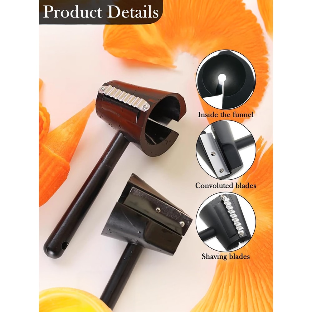 Premium Vegetable Curler Fruit Carving Tools Carrot Slicer For Creative Garnishing 3
