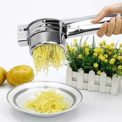 premium stainless steel potato masher & vegetable ricer kitchen cooking tool